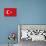 Turkey Country Flag - Letterpress-Lantern Press-Premium Giclee Print displayed on a wall