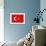 Turkey Country Flag - Letterpress-Lantern Press-Framed Premium Giclee Print displayed on a wall