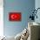 Turkey Flag Design with Wood Patterning - Flags of the World Series-Philippe Hugonnard-Framed Stretched Canvas displayed on a wall