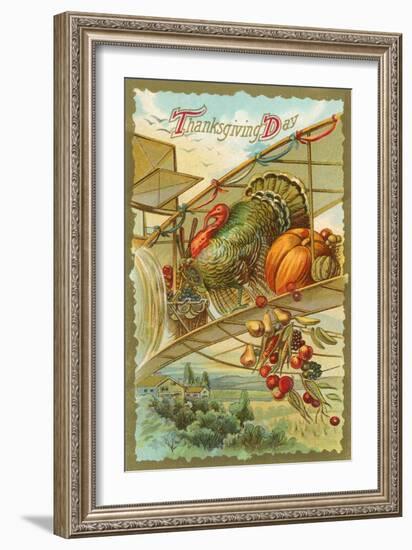 Turkey Flying Plane-null-Framed Art Print