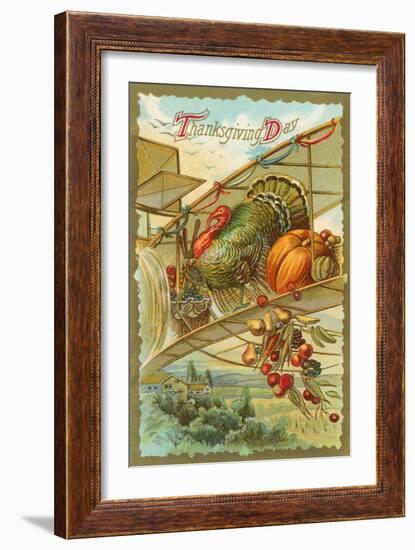 Turkey Flying Plane-null-Framed Art Print