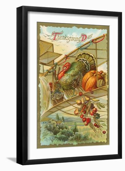 Turkey Flying Plane-null-Framed Art Print
