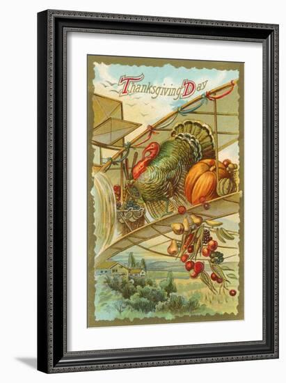 Turkey Flying Plane-null-Framed Art Print