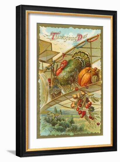 Turkey Flying Plane-null-Framed Art Print