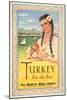 Turkey, For the Best - Pan American World Airways, Vintage Travel Poster, 1950s-Pacifica Island Art-Mounted Art Print