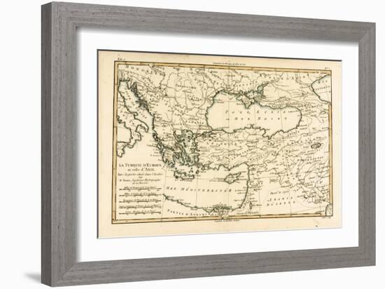 Turkey, from 'Atlas De Toutes Les Parties Connues Du Globe Terrestre' by Guillaume Raynal…-Charles Marie Rigobert Bonne-Framed Giclee Print