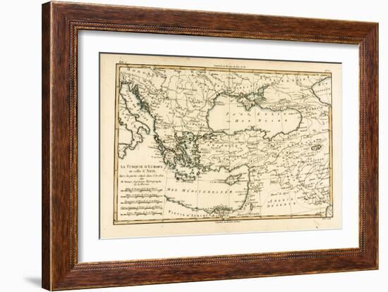 Turkey, from 'Atlas De Toutes Les Parties Connues Du Globe Terrestre' by Guillaume Raynal…-Charles Marie Rigobert Bonne-Framed Giclee Print