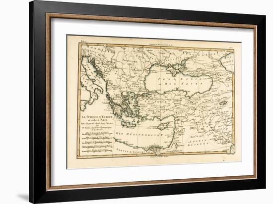 Turkey, from 'Atlas De Toutes Les Parties Connues Du Globe Terrestre' by Guillaume Raynal…-Charles Marie Rigobert Bonne-Framed Giclee Print