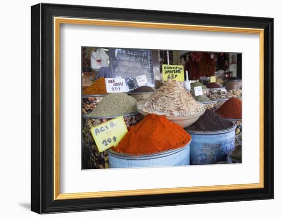 Turkey, Gaziantep, Medina, Spice Market in Old Bazaar of Zincirli Bedesten-Emily Wilson-Framed Photographic Print