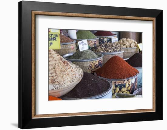 Turkey, Gaziantep, Medina, Spice Shops in Old Bazaar of Zincirli Bedesten-Emily Wilson-Framed Photographic Print