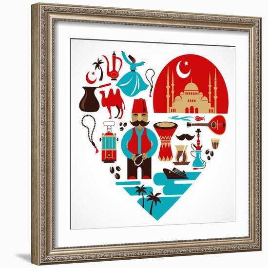 Turkey - Heart-Marish-Framed Art Print