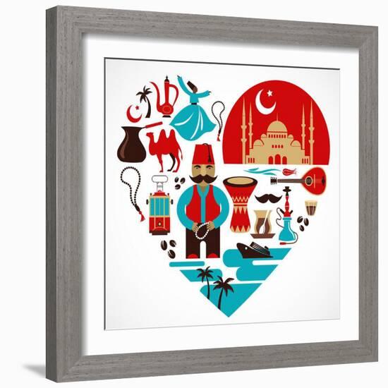 Turkey - Heart-Marish-Framed Art Print