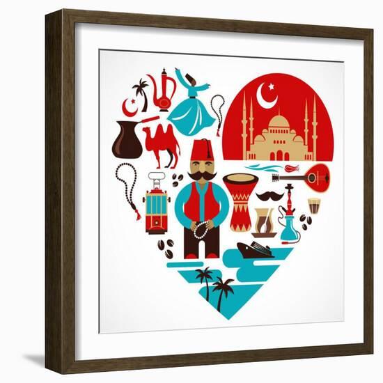 Turkey - Heart-Marish-Framed Art Print