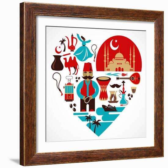 Turkey - Heart-Marish-Framed Art Print