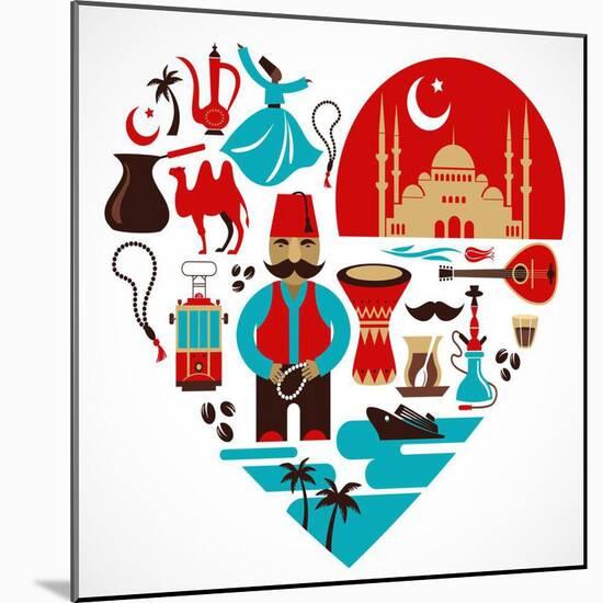 Turkey - Heart-Marish-Mounted Art Print