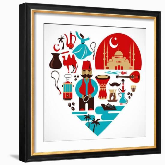 Turkey - Heart-Marish-Framed Art Print