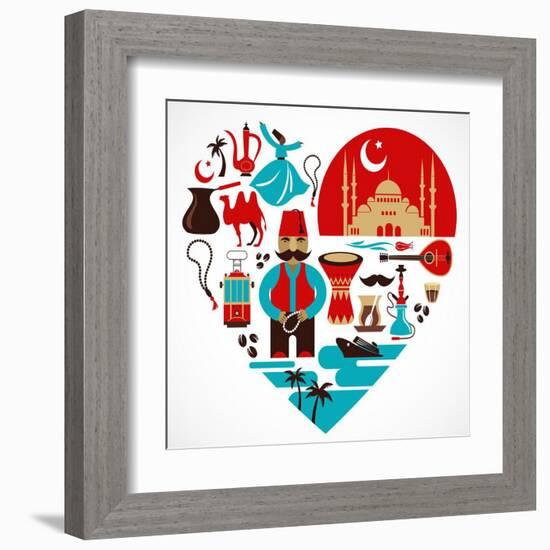 Turkey - Heart-Marish-Framed Art Print