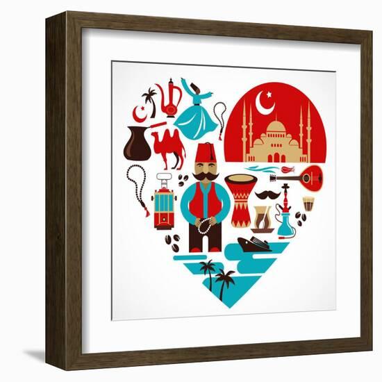 Turkey - Heart-Marish-Framed Art Print