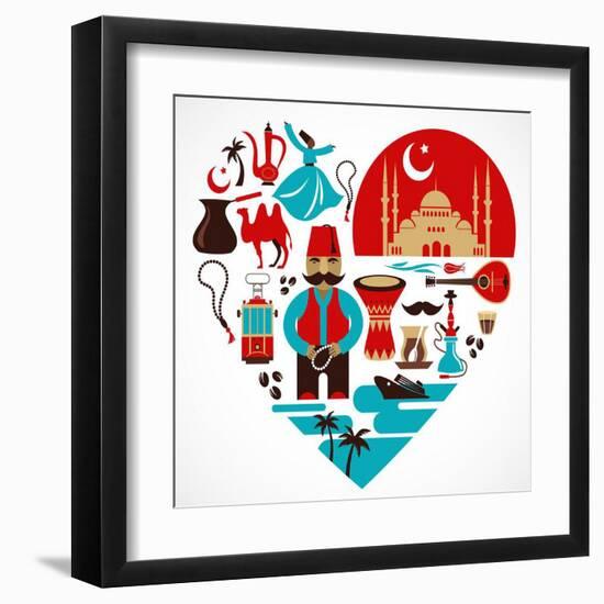 Turkey - Heart-Marish-Framed Art Print