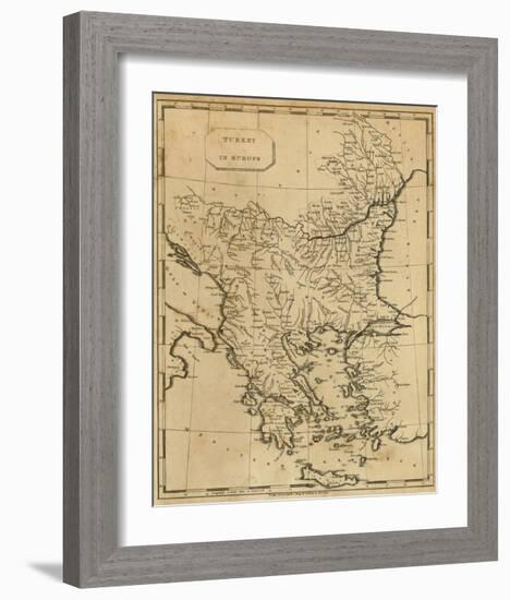 Turkey in Europe, c.1812-Aaron Arrowsmith-Framed Art Print