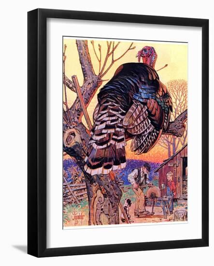 "Turkey in the Tree,"November 25, 1939-Joseph Christian Leyendecker-Framed Giclee Print