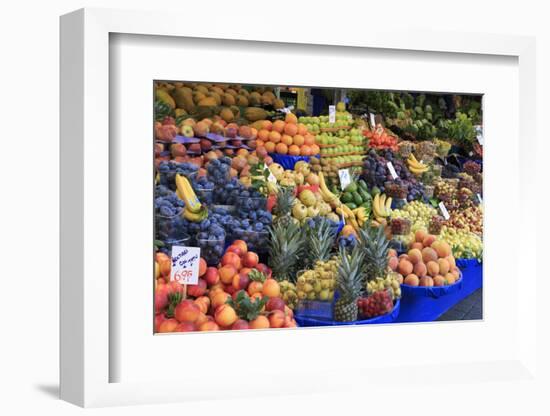 Turkey, Istanbul. Kadikoy District, street market featuring a wide variety of fresh fruits.-Emily Wilson-Framed Photographic Print