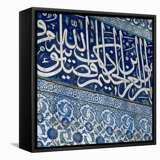 Turkey. Istanbul. New Mosque. 17th Century. Ottoman Style. Decorated Tiles-null-Framed Premier Image Canvas