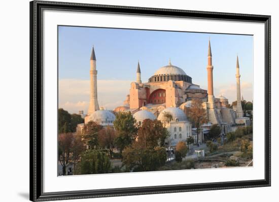 Turkey, Istanbul. Sultan Ahmet Mosque, Rooftop view.-Emily Wilson-Framed Premium Photographic Print