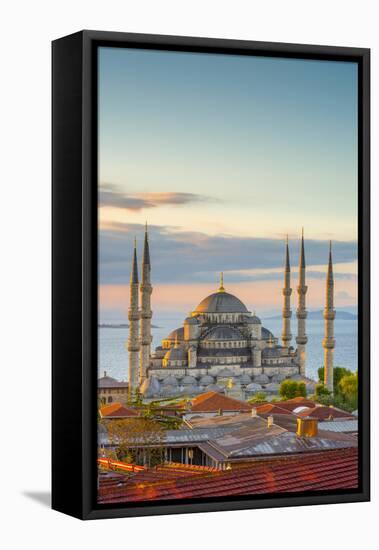 Turkey, Istanbul, Sultanahmet, the Blue Mosque (Sultan Ahmed Mosque or Sultan Ahmet Camii)-Alan Copson-Framed Premier Image Canvas