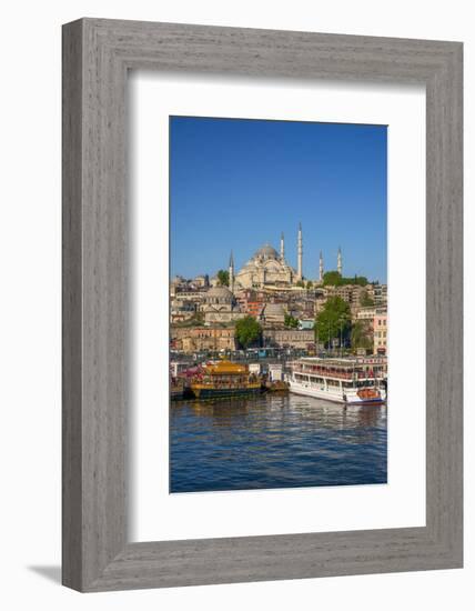 Turkey, Istanbul, Sultanahmet, the Golden Horn, Suleymaniye Mosque-Alan Copson-Framed Photographic Print