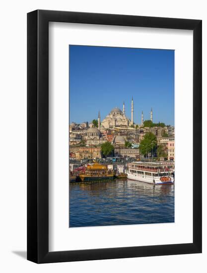 Turkey, Istanbul, Sultanahmet, the Golden Horn, Suleymaniye Mosque-Alan Copson-Framed Photographic Print