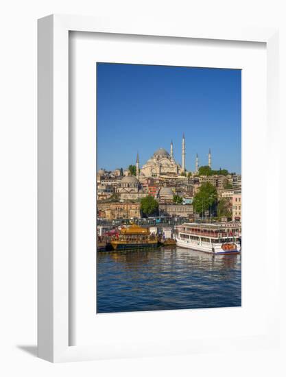Turkey, Istanbul, Sultanahmet, the Golden Horn, Suleymaniye Mosque-Alan Copson-Framed Photographic Print