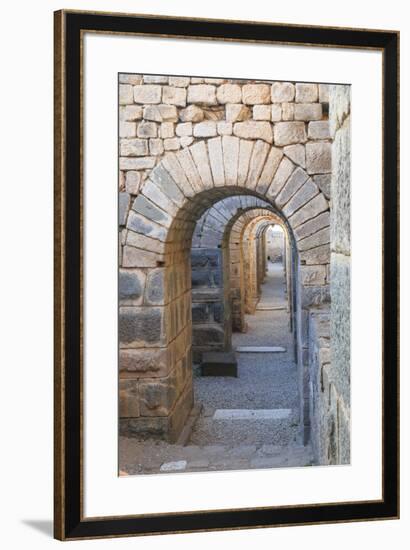 Turkey, Izmir, Bergama, Pergamon. Arches of the sanctuary of Trajan.-Emily Wilson-Framed Premium Photographic Print