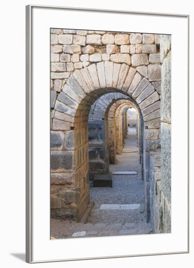 Turkey, Izmir, Bergama, Pergamon. Arches of the sanctuary of Trajan.-Emily Wilson-Framed Premium Photographic Print