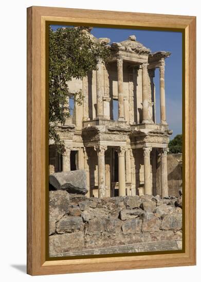 Turkey, Izmir, KUSAdasi, Ephesus. the Library of Ephesus-Emily Wilson-Framed Premier Image Canvas