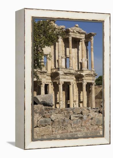 Turkey, Izmir, KUSAdasi, Ephesus. the Library of Ephesus-Emily Wilson-Framed Premier Image Canvas