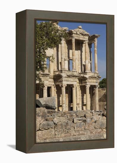 Turkey, Izmir, KUSAdasi, Ephesus. the Library of Ephesus-Emily Wilson-Framed Premier Image Canvas