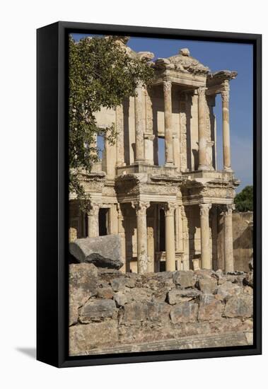 Turkey, Izmir, KUSAdasi, Ephesus. the Library of Ephesus-Emily Wilson-Framed Premier Image Canvas