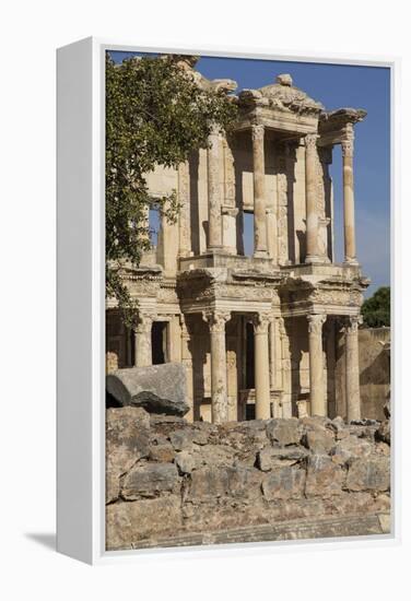 Turkey, Izmir, KUSAdasi, Ephesus. the Library of Ephesus-Emily Wilson-Framed Premier Image Canvas