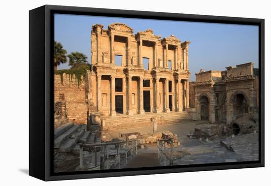 Turkey, Izmir, Selcuk, ancient city Ephesus. Library of Celsus.-Emily Wilson-Framed Premier Image Canvas