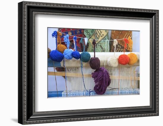 Turkey, Izmir, Selcuk, weaving loom with balls of wool or yarn.-Emily Wilson-Framed Photographic Print