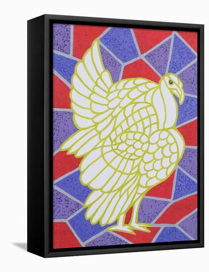 Turkey on Stained Glass-Pat Scott-Framed Premier Image Canvas