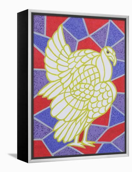 Turkey on Stained Glass-Pat Scott-Framed Premier Image Canvas