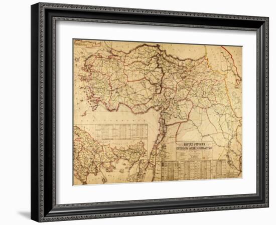 Turkey, Ottoman Empire - Panoramic Map-Lantern Press-Framed Art Print