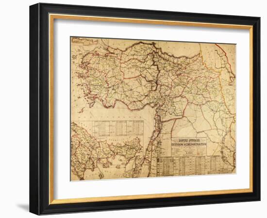 Turkey, Ottoman Empire - Panoramic Map-Lantern Press-Framed Art Print