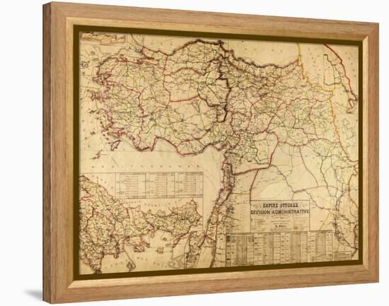 Turkey, Ottoman Empire - Panoramic Map-Lantern Press-Framed Stretched Canvas