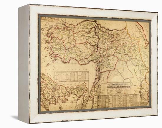 Turkey, Ottoman Empire - Panoramic Map-Lantern Press-Framed Stretched Canvas