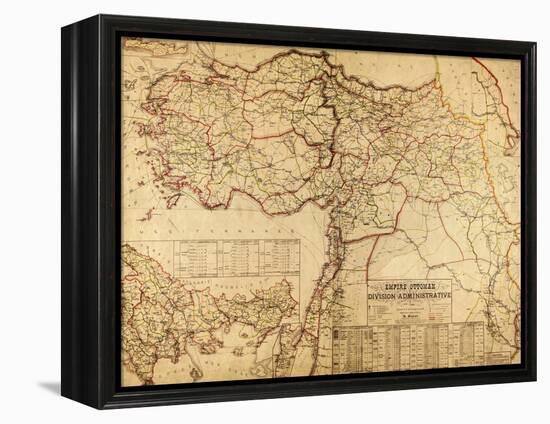 Turkey, Ottoman Empire - Panoramic Map-Lantern Press-Framed Stretched Canvas