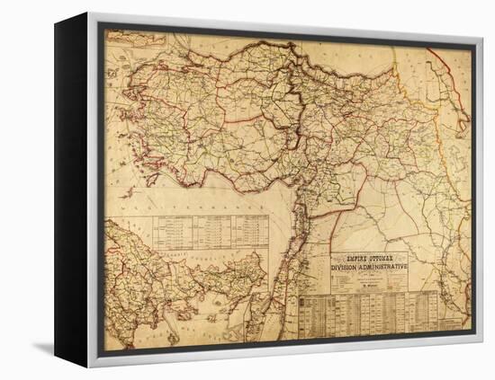 Turkey, Ottoman Empire - Panoramic Map-Lantern Press-Framed Stretched Canvas