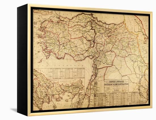 Turkey, Ottoman Empire - Panoramic Map-Lantern Press-Framed Stretched Canvas